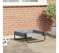 Vidaxl Lit De Chien Surélevé Gris Clair S En Tissu Oxford Et Acier