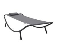 Lit de jardin Gris 200x90 cm Acier