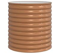 vidaXL Lit de jardin surélevé marron avec aspect bois 80x80x81 cm en acier