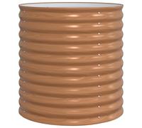 vidaXL Lit de jardin surélevé marron aspect bois 80 x 80 x 81 cm en acier