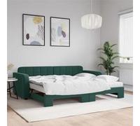 Lit de jour gris clair 80x200 cm velours canapé-lit vidaXL