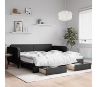 Lit de repos noir 90x190 cm tissu canapé-lit canapé-lit confortable vidaXL