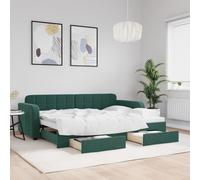 Vidaxl Lit De Jour Avec Gigogne Et Tiroirs Sans Matelas 80x200 Cm Multicolore