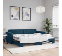 vidaXL Lit de jour avec gigogne sans matelas bleu 90x200 cm 3196928