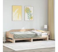 vidaXL Lit de jour avec lit gigogne 80x200 cm bois de pin massif, canapé-lit, lit d'invité, lit de jour en bois, lit de 850902