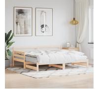 vidaXL Lit de Jour avec Lit Gigogne, Canapé-lit, Cadre de Lit d'Invité, Lit d'Appoint de Salon Salle de Séjour Intérieur, 90x200 cm Bois de Pin Massif
