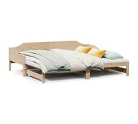 Vidaxl Lit De Jour Avec Lit Gigogne 90x200 Cm Bois De Pin Massif Marron