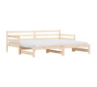 Slaapbank met onderschuifbed 90x190 cm massief grenenhout836150