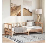 Vidaxl Lit De Jour Avec Lit Gigogne 90x200 Cm Bois De Pin Massif Marron