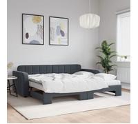 vidaXL Lit de Jour avec Lit Gigogne et Matelas, Canapé-lit, Lit d'Invité, Meuble de Chambre à Coucher Salle de Séjour, 3196967
