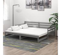 vidaXL Lit de jour avec lit gigogne et matelas noir 100x200 cm velours