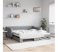 Lit de Jour Canapé-lit Chambre Salon Salle de Séjour Gris Foncé Tissu vidaXL