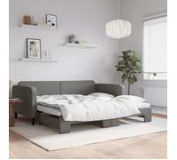 Vidaxl Lit De Jour Avec Lit Gigogne Gris Foncé 90x190 Cm Tissu Gris