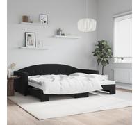 vidaXL Lit de jour extensible noir 90x190 cm velours