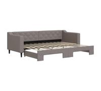 vidaXL Lit de jour avec lit gigogne taupe 80x200 cm tissu