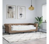 Vidaxl Lit De Jour Avec Matelas Cappuccino 90x200 Cm Similicuir