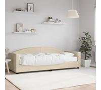 vidaXL Lit de jour avec matelas crème 80x200 cm tissu