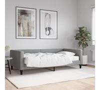 Slaapbank met matras 100x200 cm stof lichtgrijs3196565