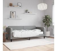 vidaXL Lit de Jour avec Matelas, Canapé-lit, Lit d'Invité, Meuble de Chambre à Coucher Salle de Séjour, Moderne, Gris Clair 80x200 cm Tissu Gris clair