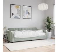Lit de jour avec lit gigogne noir 90x190 cm velours canapé-lit vidaXL