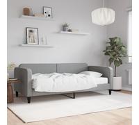Vidaxl Lit De Jour Avec Matelas Gris Clair 90x200 Cm Tissu Gris