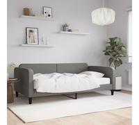 Vidaxl Lit De Jour Avec Matelas Gris Foncé 100x200 Cm Tissu Gris