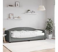 vidaXL Lit de jour avec matelas gris foncé 80x200 cm tissu