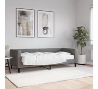 Vidaxl Lit De Jour Avec Matelas Gris Foncé 80x200 Cm Tissu Gris