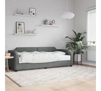 Vidaxl Lit De Jour Avec Matelas Gris Foncé 90x190 Cm Tissu Gris