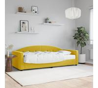 Vidaxl Lit De Jour Avec Matelas Jaune 80x200 Cm Velours Jaune