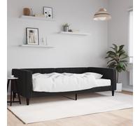 Vidaxl Lit De Jour Avec Matelas Noir 100x200 Cm Velours Noir
