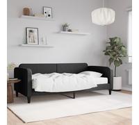 Vidaxl Lit De Jour Avec Matelas Noir 90x190 Cm Tissu Noir