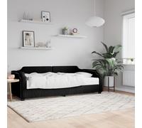 Slaapbank met matras 90x190 cm stof zwart3197628
