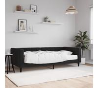 Vidaxl Lit De Jour Avec Matelas Noir 90x190 Cm Velours Noir