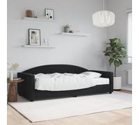 Vidaxl Lit De Jour Avec Matelas Noir 90x200 Cm Velours Noir