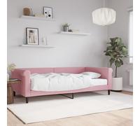Vidaxl Lit De Jour Avec Matelas Rose 100x200 Cm Velours Rose