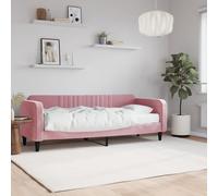 Vidaxl Lit De Jour Avec Matelas Rose 80x200 Cm Velours Rose