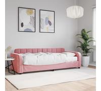 vidaXL Slaapbank met matras 80x200 cm fluweel roze3196901 Rose G