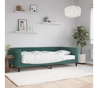 vidaXL Lit de jour avec matelas vert fonc¿¿ 100x200 cm velours