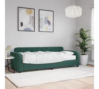 Lit de repos vert foncé 80x200 cm velours canapé-lit vidaXL