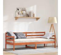 vidaXL Lit de jour avec tête de lit Brun cire Pin massif