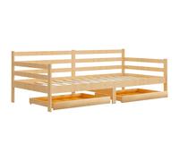 vidaXL Lit de jour avec tiroirs 90x200 cm pin massif