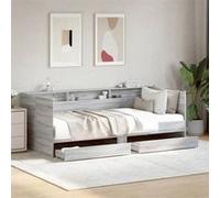 Vidaxl Lit De Jour Avec Tiroirs Sans Matelas Sonoma Gris 90x200 Cm Multicolore