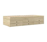 Vidaxl Lit De Jour Avec Tiroirs Sans Matelas Chêne Sonoma 90x190 Cm Multicolore