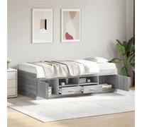 Vidaxl Lit De Jour Avec Tiroirs Sans Matelas Sonoma Gris 90x200 Cm Multicolore