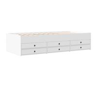 vidaXL Lit de Jour avec tiroirs sans Matelas Blanc 90x190 cm