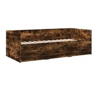 vidaXL Lit de jour canapé‑lit avec tiroirs, lit d'invité, bois d'ingénierie Chêne fumé 90x190 cm
