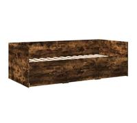 vidaXL Lit de Jour avec tiroirs sans Matelas chêne fumé 90x200 cm