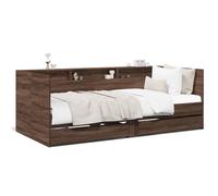 vidaXL Lit de Jour avec Tiroirs, Canapé-lit avec Rangement, Lit d'Invité, Meuble de Salon Chambre à Coucher, Moderne, Chêne 3280866