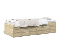 Vidaxl Lit De Jour Et Tiroirs Chêne Sonoma 90x190 Cm Bois D'ingénierie Multicolore